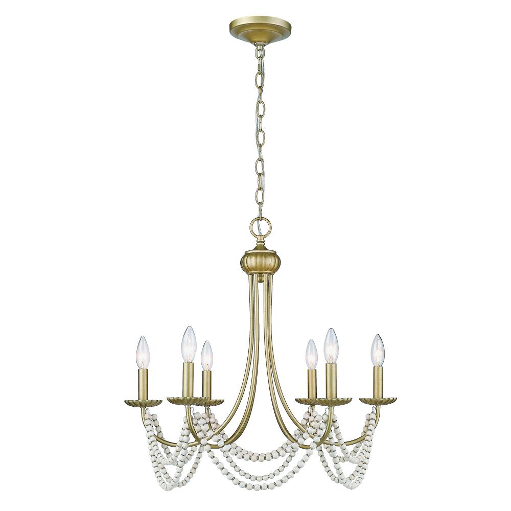 Serafina 6 Light Chandelier in Golden Aura