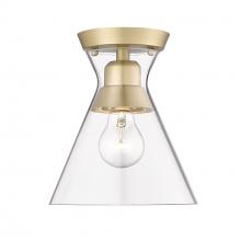 Golden 0511-FM BCB-CLR - Malta BCB Flush Mount in Brushed Champagne Bronze with Clear Glass Shade
