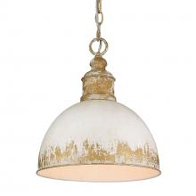Golden 0809-M VG-AI - Alison Medium Pendant in Vintage Gold with Antique Ivory Shade