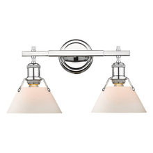 Golden 3306-BA2 CH-OP - Orwell CH 2 Light Bath Vanity in Chrome with Opal Glass