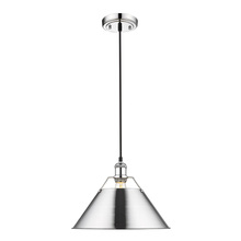 Golden 3306-L CH-CH - Orwell CH Large Pendant - 14" in Chrome with Chrome shade
