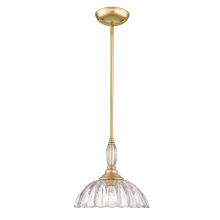 Golden 6952-M BCB-CLR - Audra BCB 1 Light Pendant in Brushed Champagne Bronze with Clear Glass Shade