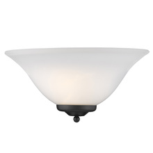 Golden 8355 BLK - Multi-Family 1 Light Wall Sconce in Matte Black with Opal Glass