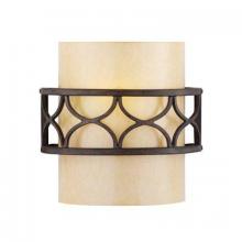 Golden 9018-1W COB - One Light Corsini Bronze Verano Sol Glass Wall Light