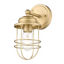 Golden 9808-1W BCB - Seaport 1-Light Wall Sconce in Brushed Champagne Bronze