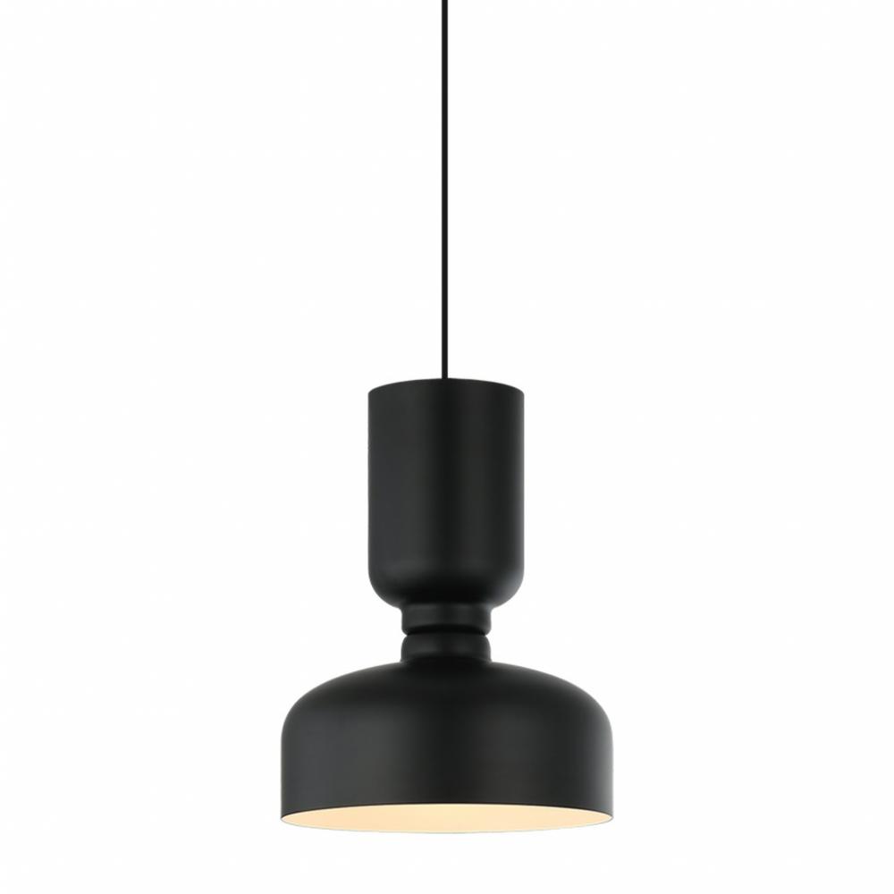 1 LT Bottom D11.02" & Top D5.1" "Pedestal" Black Pendant