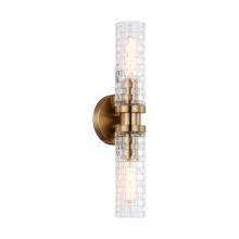 Matteo Lighting W32112AG - Weaver Aged Gold Brass Wall Sconce