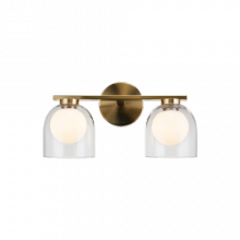 Matteo Lighting W60702AGCL - Derbishone Aged Gold Brass Wall Sconce