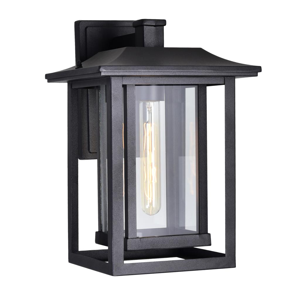 Winfield 1 Light Black Outdoor Wall Light