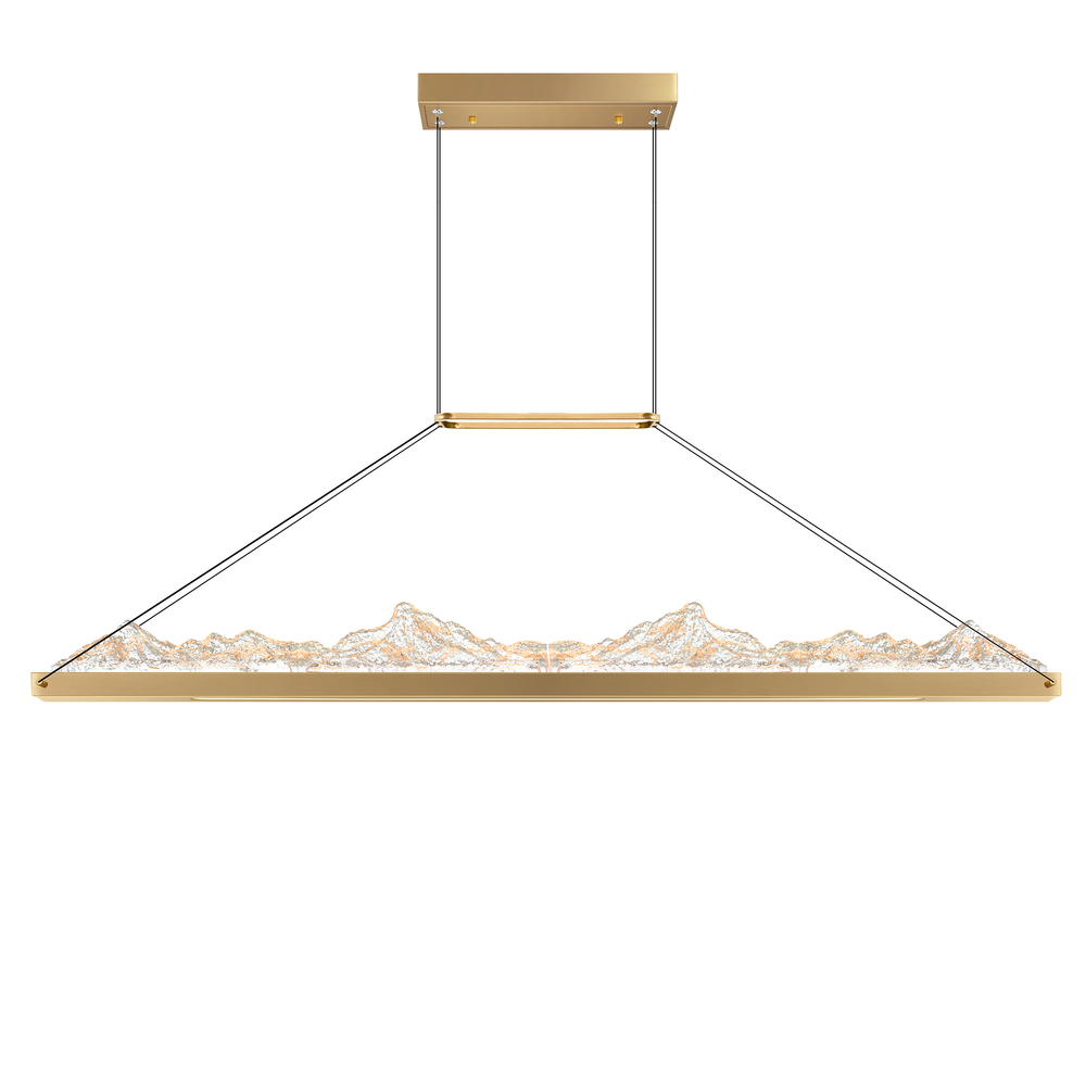 Himalayas Integrated LED Brass Island/Pool Table Light