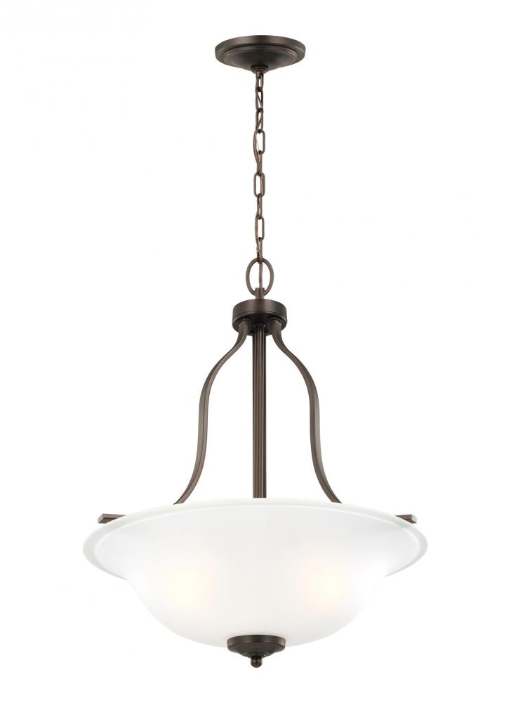 Emmons traditional 3-light indoor dimmable ceiling pendant hanging chandelier pendant light in bronz