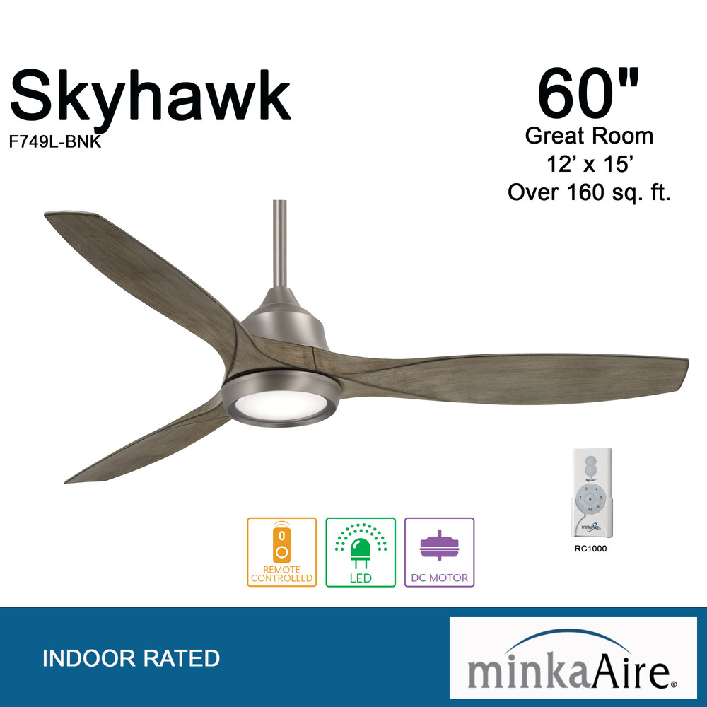 60" CEILING FAN W/ LED LIGHT KIT