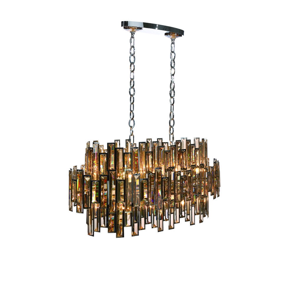 Vienna, 16LT Chandelier, Ovl, Chr