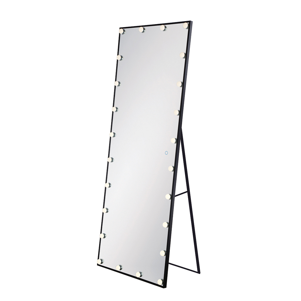 Mirror, LED, Freestand, Rect, Blk