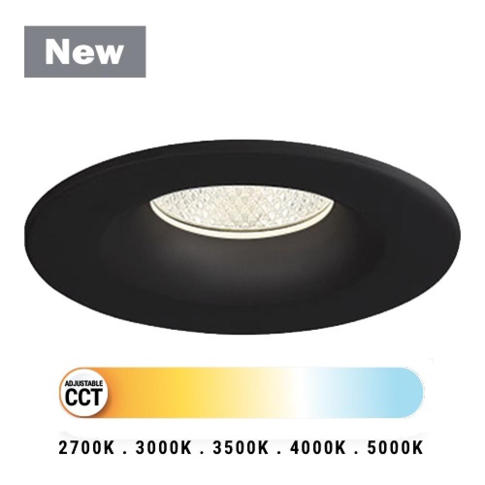 3.5 Inch Round Fixed Downlight in Black