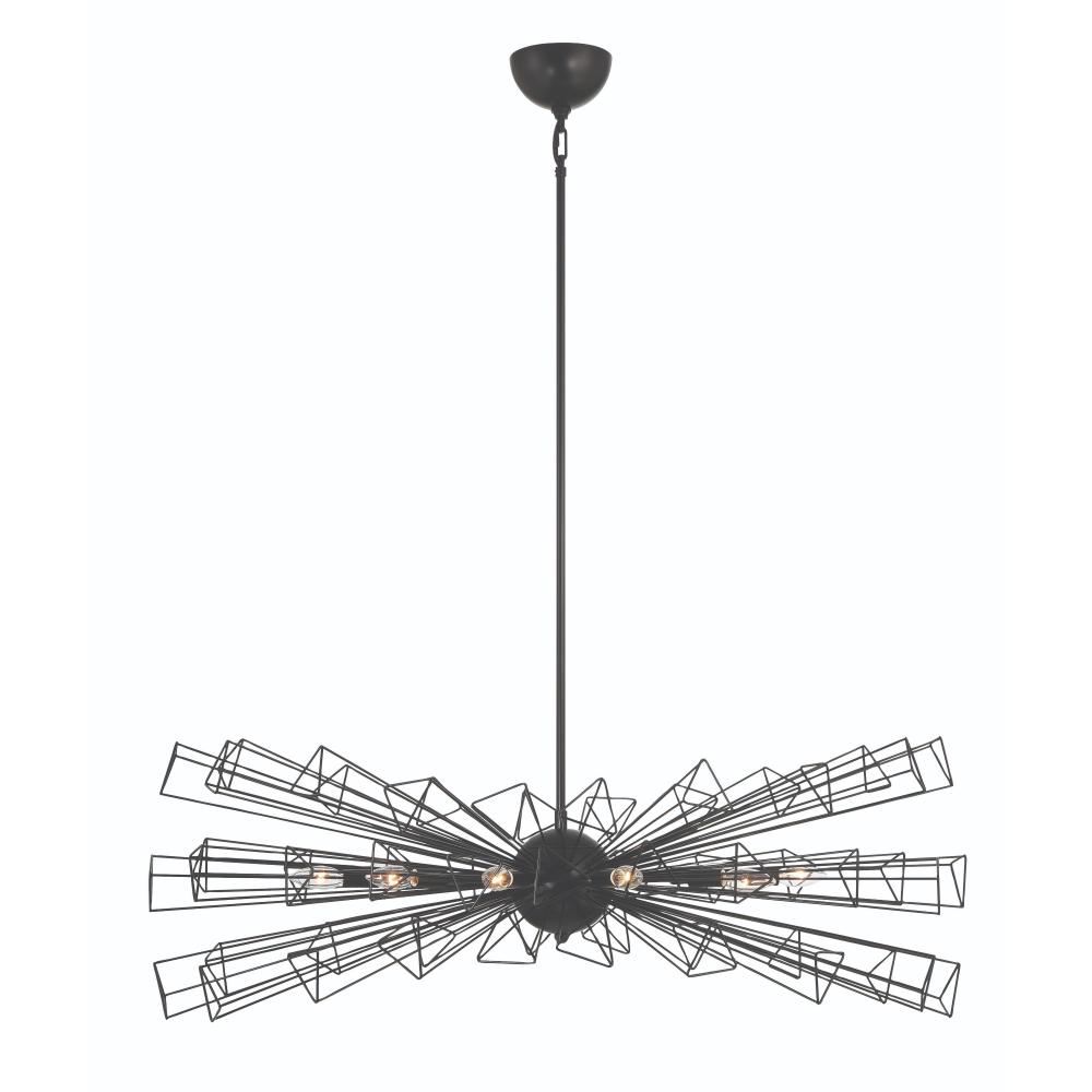 Dendelio 10LT Light Chandelier in Black