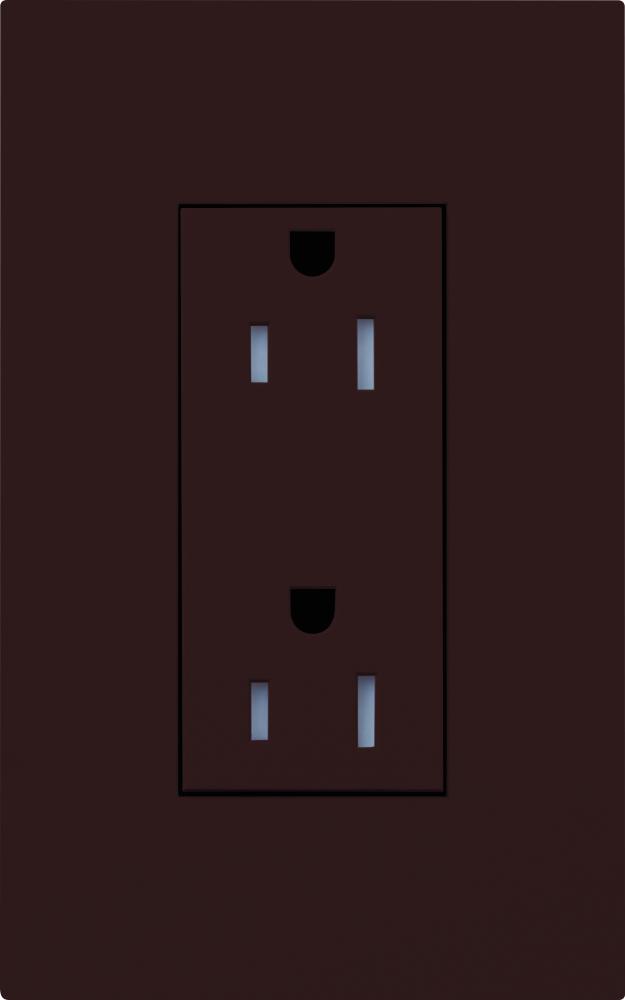 DUPLEX 15A TR RECEPTACLE BR FP