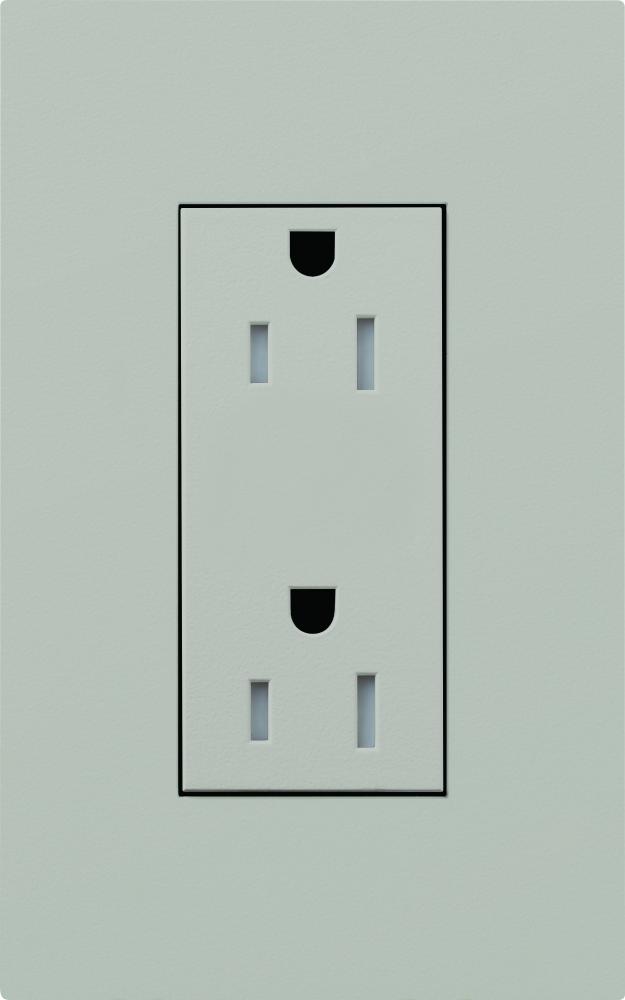 DUPLEX 15A TR RECEPTACLE GR FP