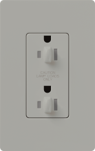 Lutron Electronics CAR-15-DDTR-GR-C - CLARO 15A TPR RSIST DUAL DIM RCPT GR CSA