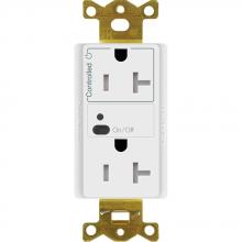 Lutron Electronics CAR2S-20-STR-WH - 20A SPLIT RF RECEPTACLE WHITE