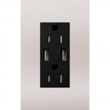 Lutron Electronics LTR-F15-UBTR-BC - DUPLEX 15A TR DUAL USB RECEPTACLE BC FP