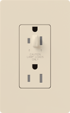 Lutron Electronics NTR-15-HDTR-LA-C - NOVAT 15A TPR RSIST HALF DIM RCPT LA CSA