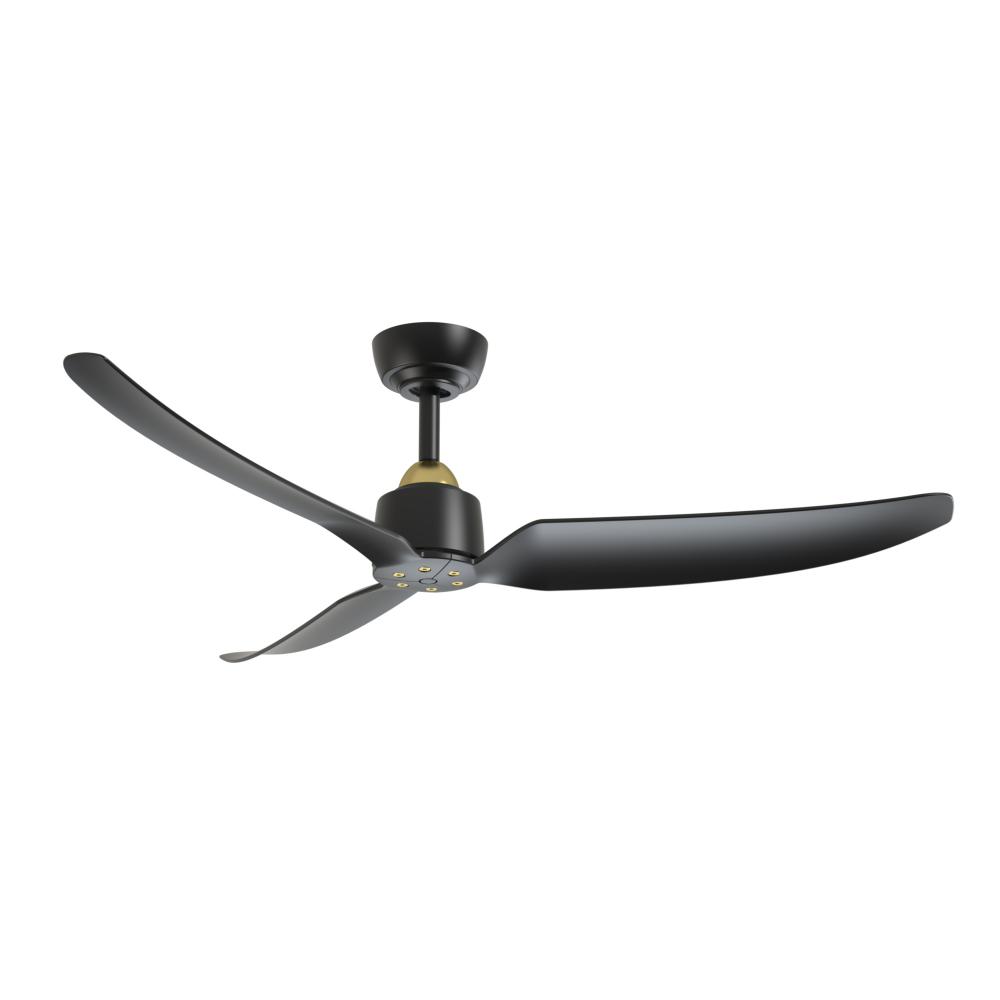 Hugo 52-in Brushed Gold/Matte Black FAN Ceiling Fan