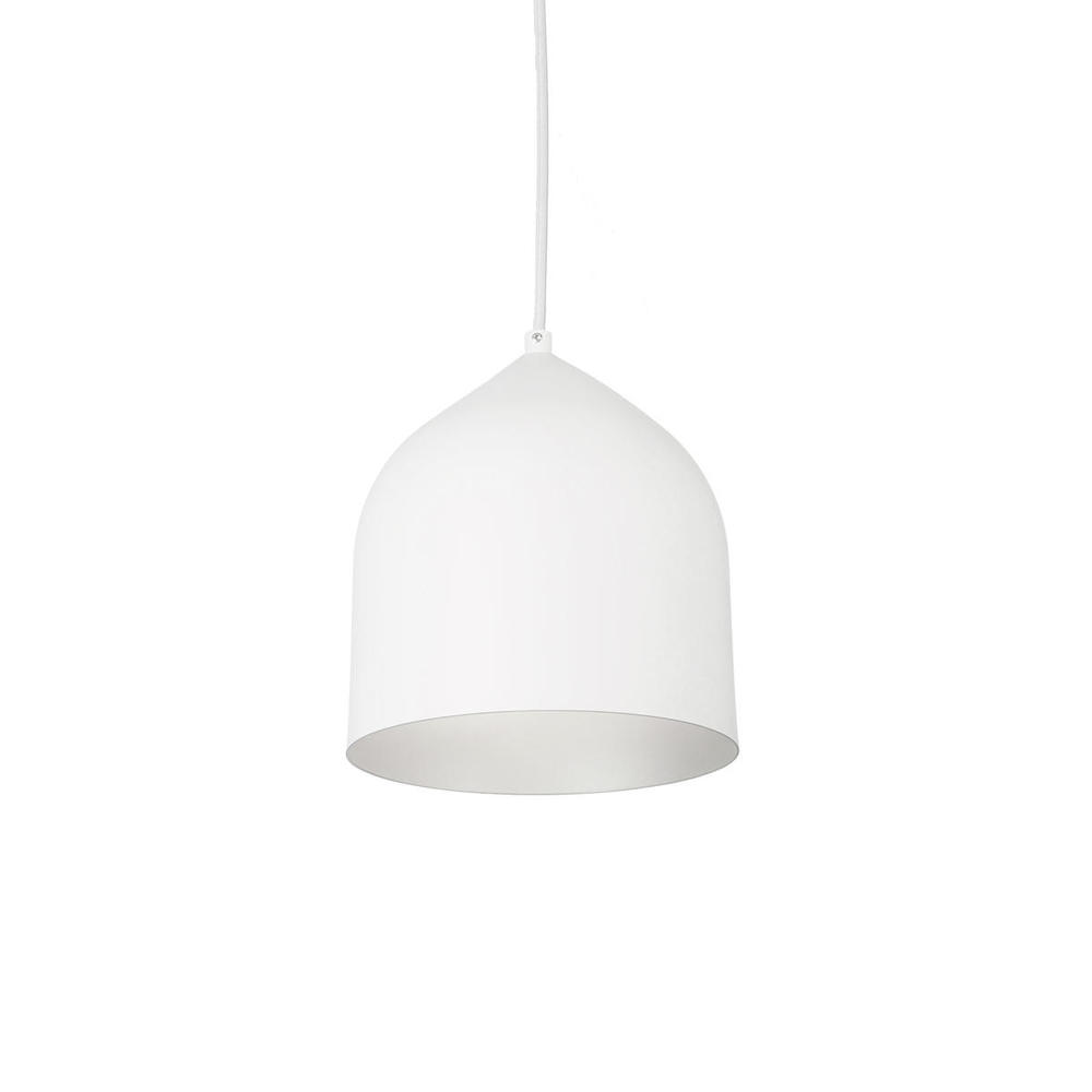 Helena 8-in White/Silver LED Pendant