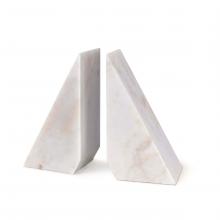 Regina Andrew 20-1390WT - Regina Andrew Othello Marble Bookends (White)