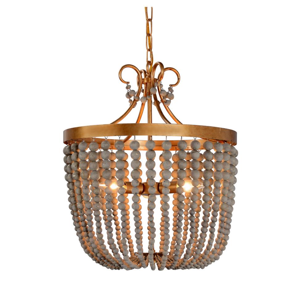 Darcia small chandelier in Antique Gold