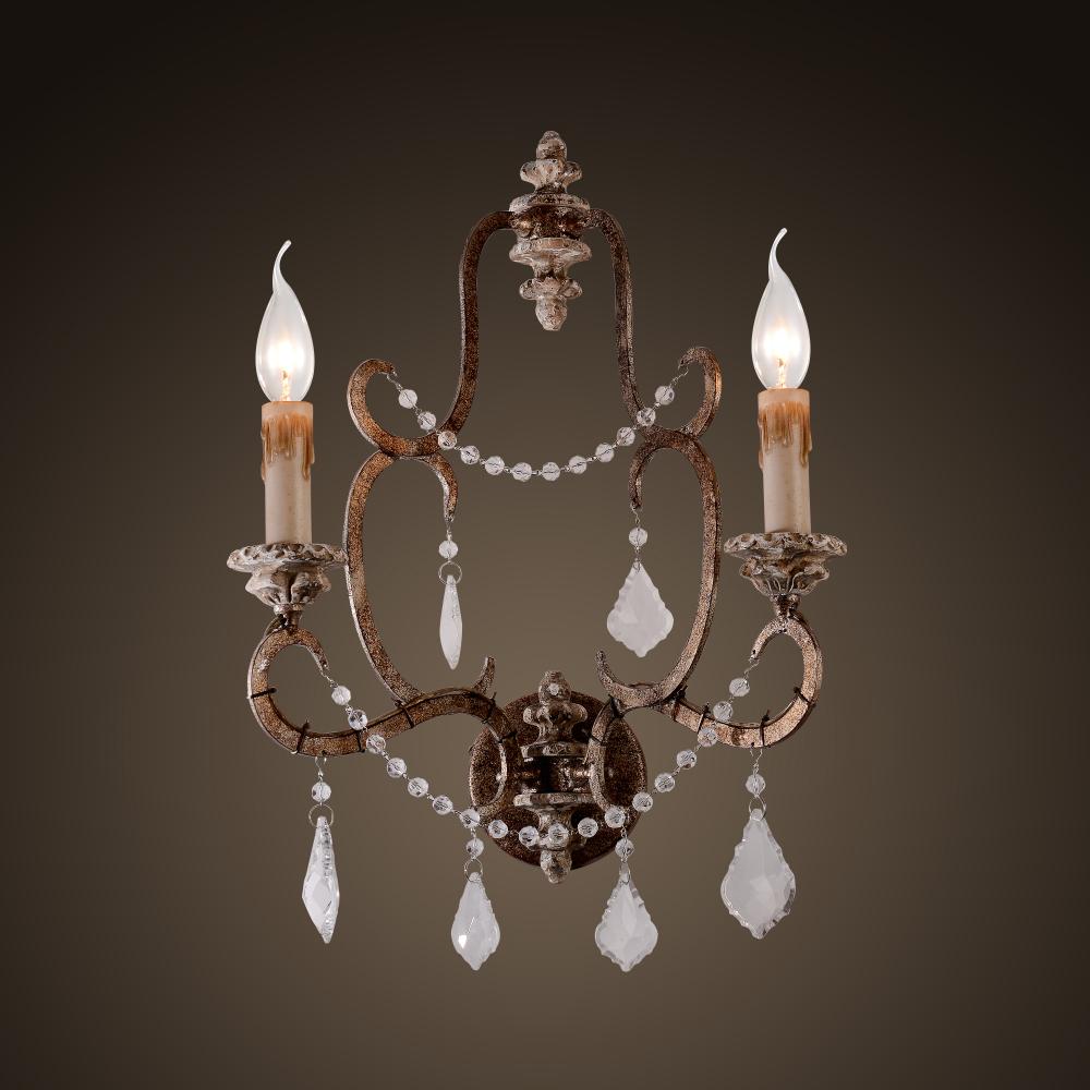 Ballerina double Sconce w/ rustic Finish