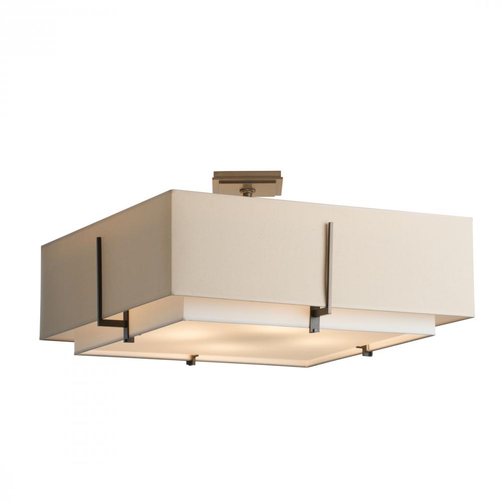 Exos Square Large Double Shade Semi-Flush