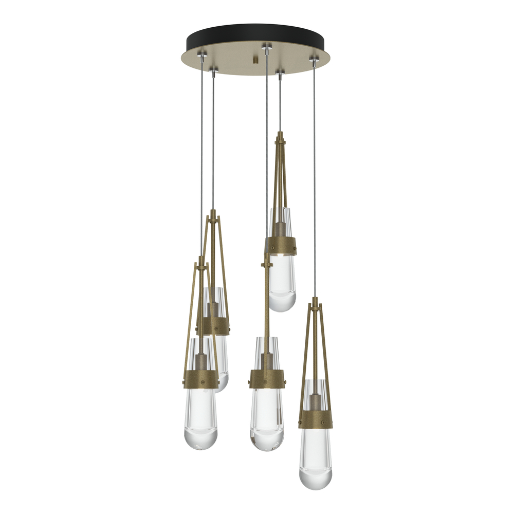 Link 5-Light Clear Glass Pendant