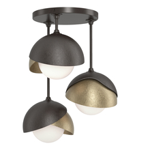 Hubbardton Forge 121374-SKT-14-84-GG0711 - Brooklyn 3-Light Double Shade Semi-Flush