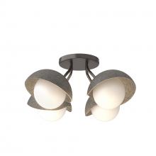 Hubbardton Forge 121375-SKT-14-20-GG0711 - Brooklyn 4-Light Single Shade Semi-Flush