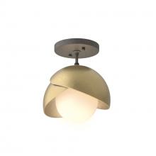 Hubbardton Forge 121377-SKT-20-86-GG0711 - Brooklyn 1-Light Double Shade Semi-Flush