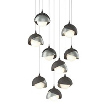 Hubbardton Forge 131105-SKT-LONG-20-82-GG0711 - Brooklyn 9-Light Double Shade Pendant