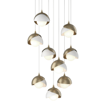 Hubbardton Forge 131105-SKT-LONG-84-02-GG0711 - Brooklyn 9-Light Double Shade Pendant