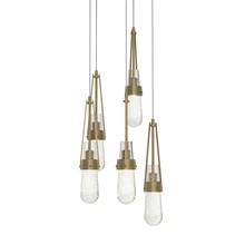 Hubbardton Forge 131120-SKT-LONG-84-YG0434 - Link 5-Light Blown Glass Pendant