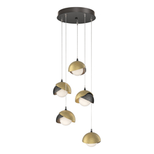 Hubbardton Forge 131125-SKT-STND-89-86-GG0711 - Brooklyn 5-Light Double Shade Pendant