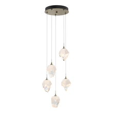 Hubbardton Forge 131137-SKT-STND-84-WP0754 - Chrysalis 5-Light Small Crystal Pendant