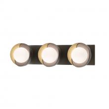 Hubbardton Forge 201378-SKT-14-86-GG0711 - Brooklyn 3-Light Straight Double Shade Bath Sconce