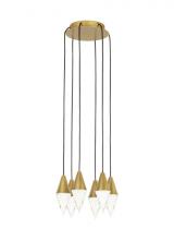 Visual Comfort & Co. Modern Collection 700TRSPTRT6RNB-LED930 - Turret 6 Light Chandelier