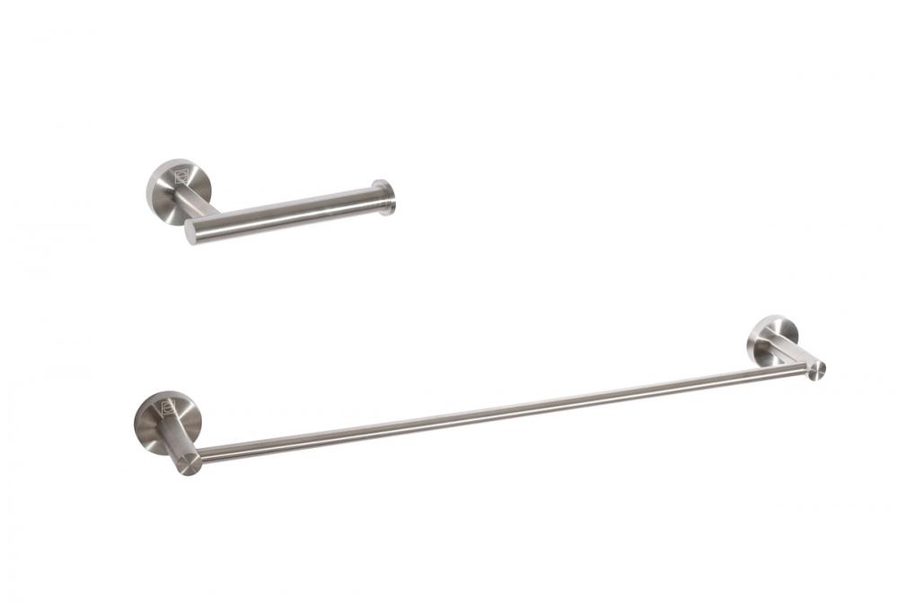 Alma 2-piece Bathroom Hardware Set in Brushed Nickel