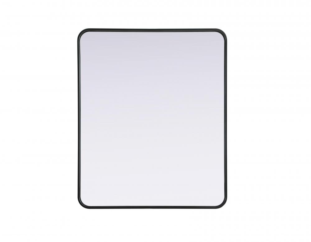 Contour Metal Rectangle Mirror 30x36 in Black