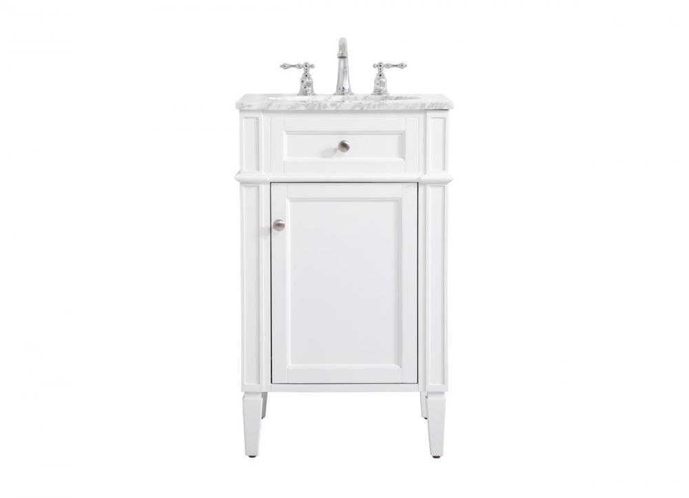21 Inch Single Bathroom Vanity in White