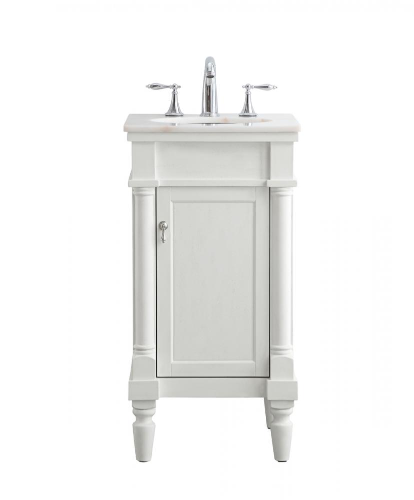 18 In. Single Bathroom Vanity Set in Antique White