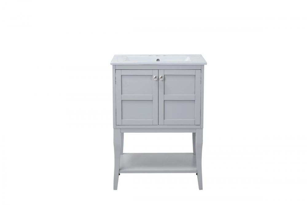 2 Doors Cabinet 24 In. X 18 In. X 34 In. In Grey