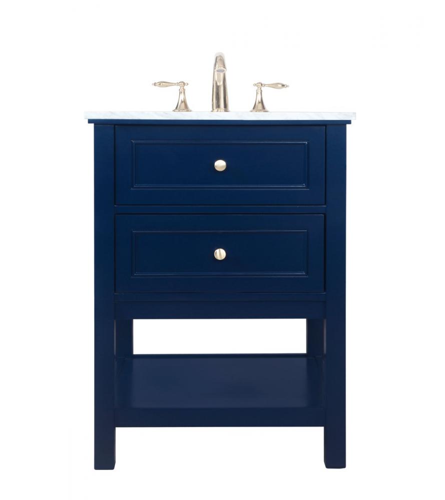 24 Inch Single Bathroom Vanity in Blue
