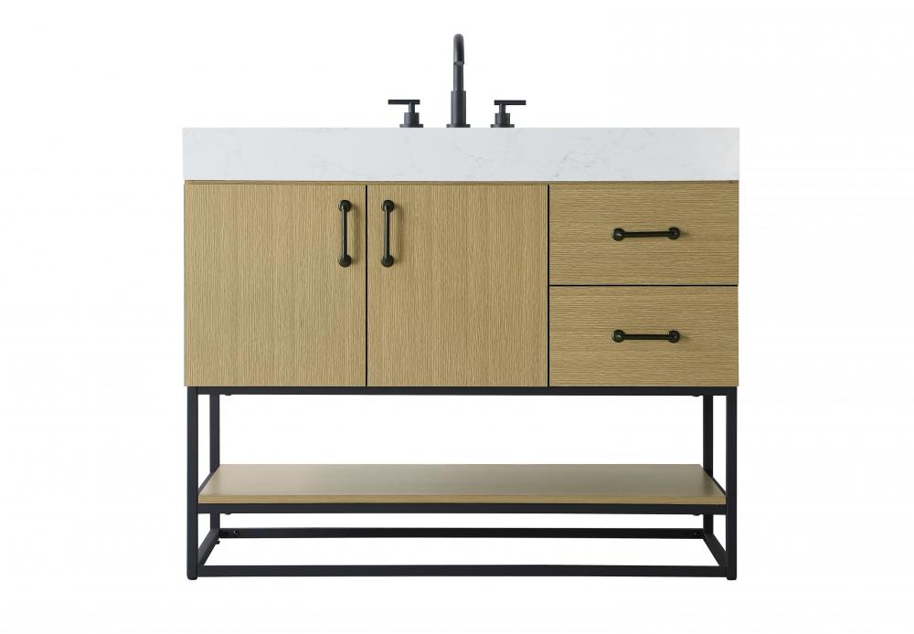 42 inch Single Bathroom Vanity in  Honey Brown